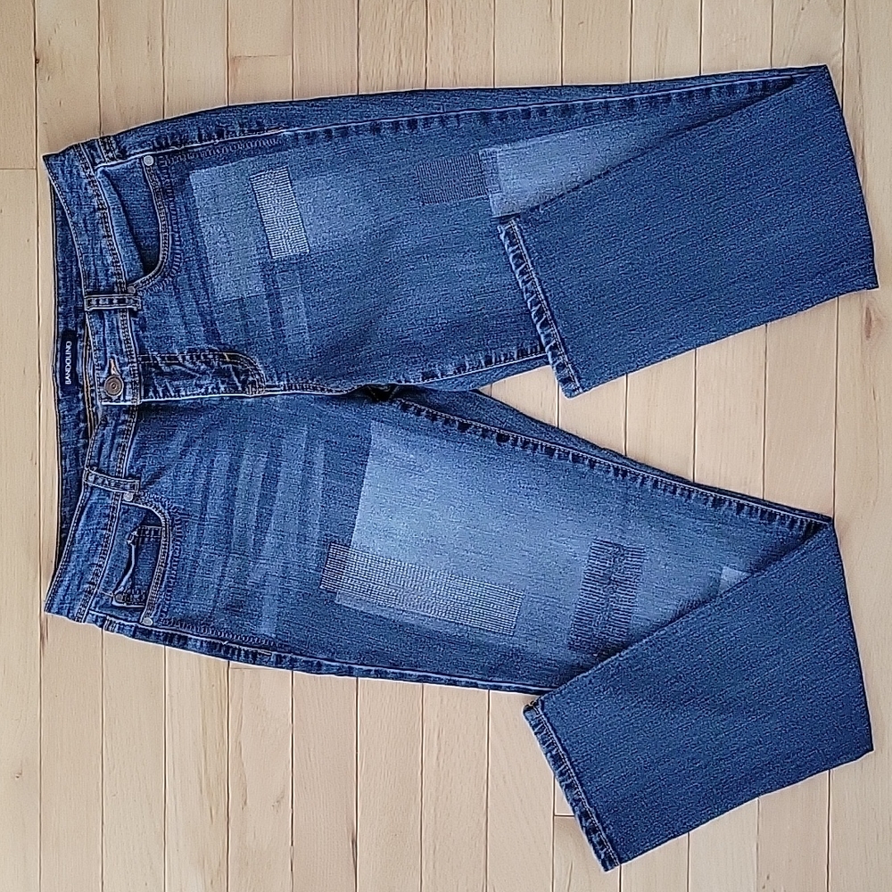 BANDOLINO "Karyn" patchwork skinny jeans size 8